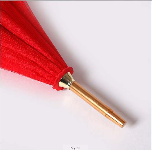 New red creative double-layer bride umbrella, wedding umbrella, wedding red umbrella, straight-handled long-handled lace gift umbrella, custom-made by the manufacturer detail image 6
