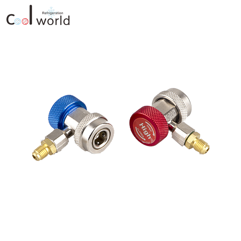 Refrigeration accessories and tools QC-19 high and low pressure R134a adjustable connector detail image 1