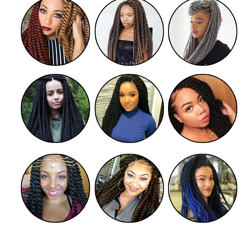 New African braid color braid spring braid wig, 22 inches, 120 grams, 12 pieces detail image 10