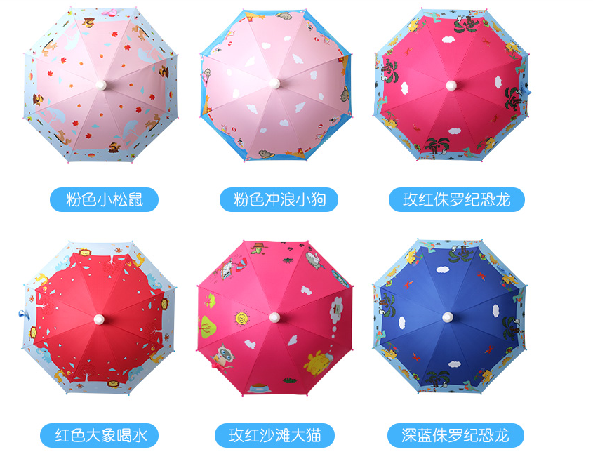 Cute children's umbrellas for kids, primary school students, boys and girls, fully automatic princess umbrellas detail image 2