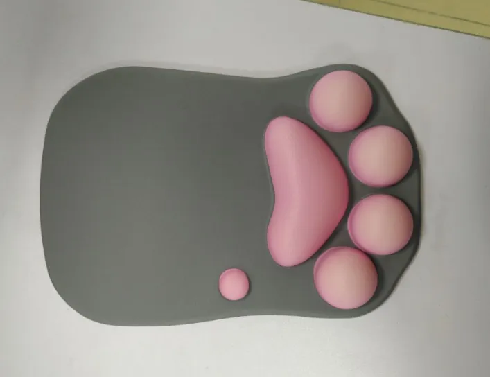 Silicone cat paw cute animal anime mouse pad, silicone wrist guard cat paw mouse pad, white-collar mouse pad detail image 2