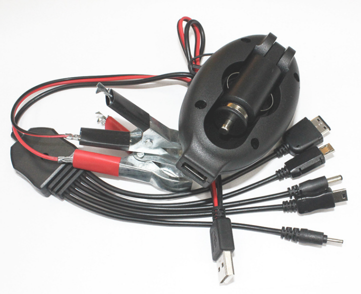 New Solar 12V Car Trailer Five Mobile Phone Clip Charger With African Battery Clip Specification drawing