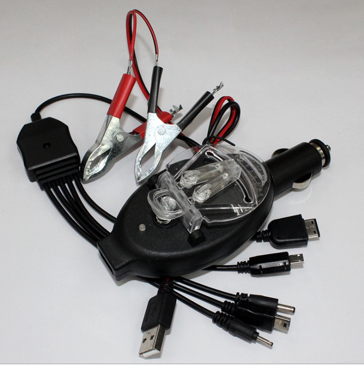 New Solar 12V Car Trailer Five Mobile Phone Clip Charger With African Battery Clip undefined