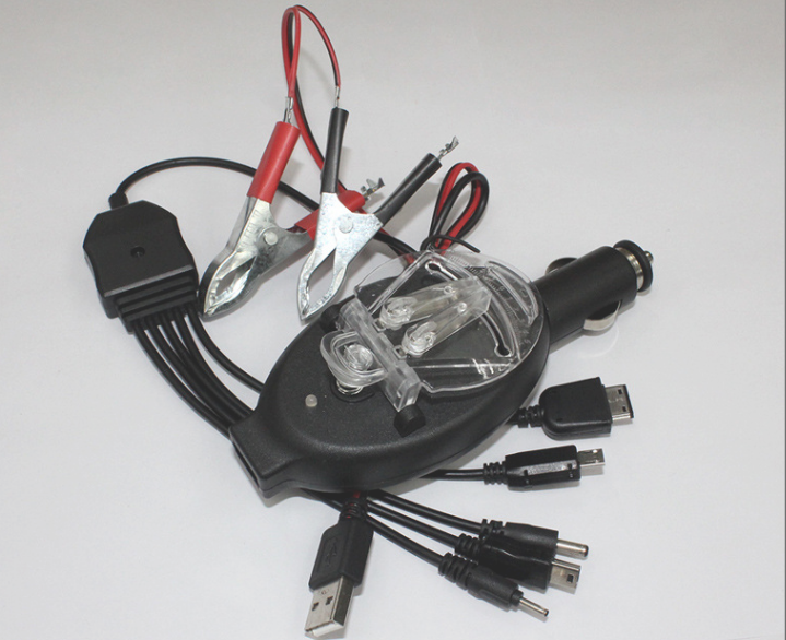 New Solar 12V Car Trailer Five Mobile Phone Clip Charger With African Battery Clip undefined