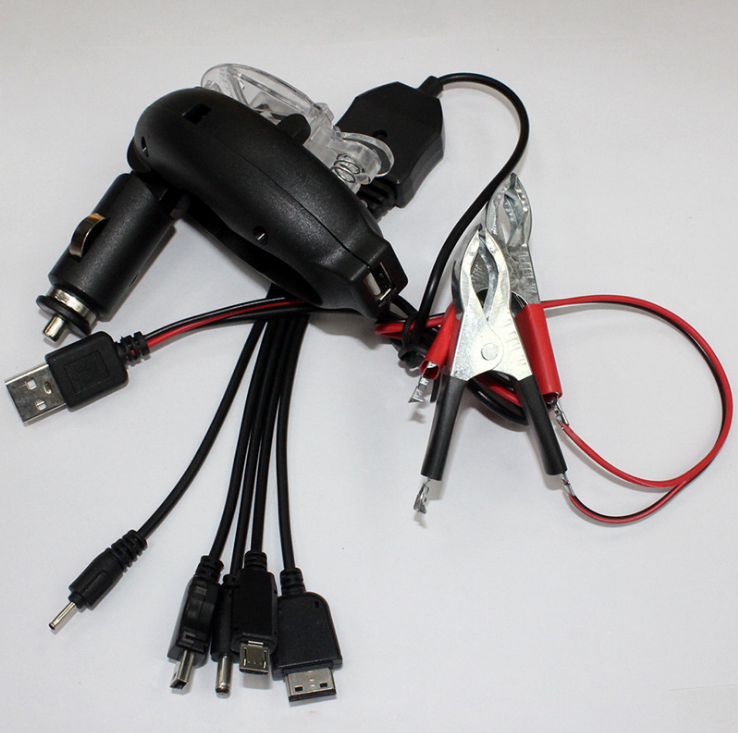New Solar 12V Car Trailer Five Mobile Phone Clip Charger With African Battery Clip undefined