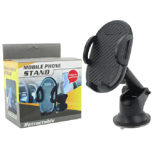 081三代伸缩皮纹车载支架 手机支架 单车支架（100pcs,18.5kg,55.5×31×61=0.11, 黑色）