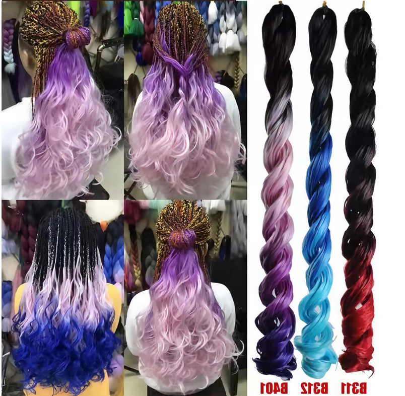 The new African wig with curly hair is a popular online braid detail image 1