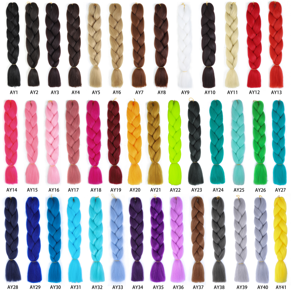 Large braids, African dirty braids, gradient synthetic fiber wig braids detail image 2