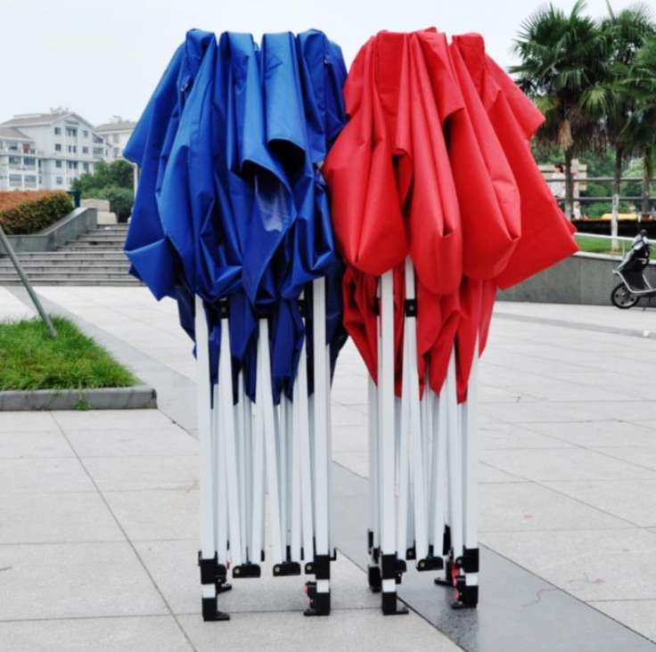 Night market tents, barbecue stalls, canopies for setting up stalls, thick car covers, movable solid-color 2*2 waterproof rain shelters