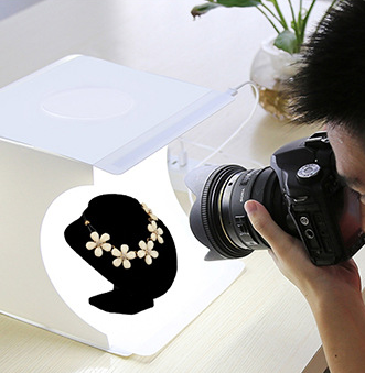 便携式折叠LED摄影棚 迷你摄影灯箱 小型拍照摄影器材详情图1