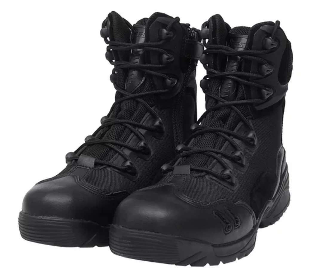 High-top desert military boots detail image 1