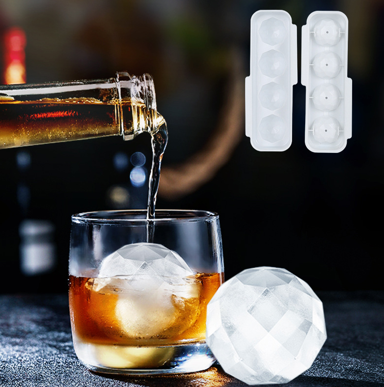 Exported Japanese ice cube trays, Douyin ice blocks, whisky ice hockey molds, ice cube boxes, silicone ice makers with LIDS detail image 1