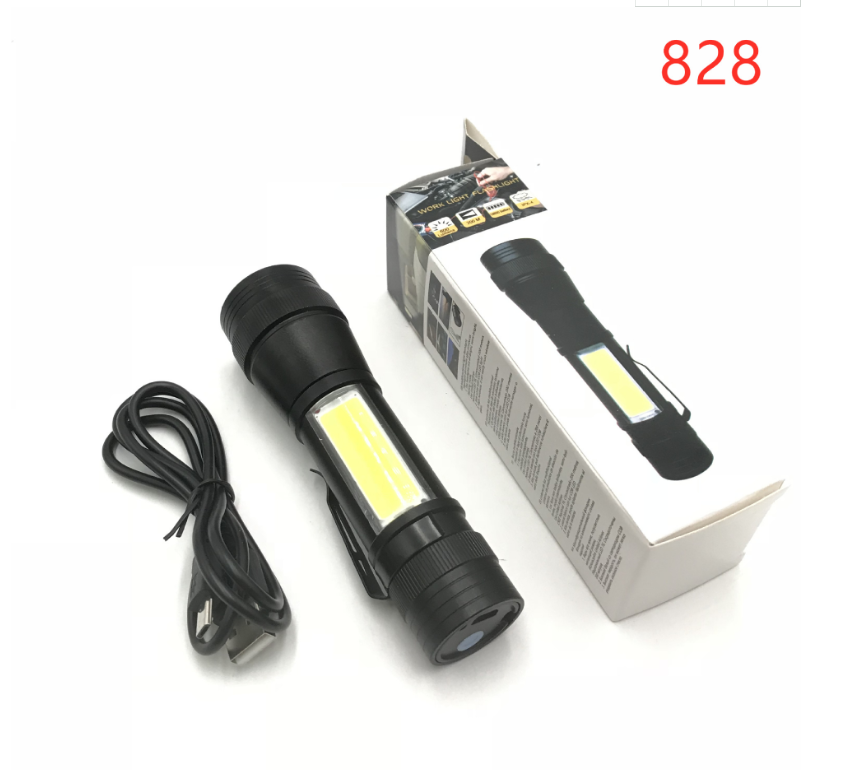 Factory direct sales of LED high-intensity flashlight, USB charging, portable and high-intensity long-range shooting detail image 4