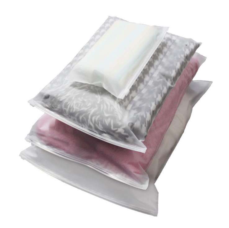 Wholesale frosted zipper bags, underwear and clothing packaging bags, new material plastic self-sealing bags, children's clothing zipper bags, universal stock Item Picture