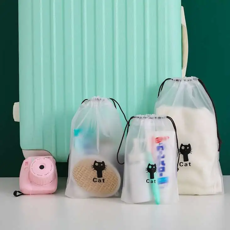 Wholesale in stock, universal printed Daisy zipper bags, simple frosted bags, semi-transparent and customizable detail image 7