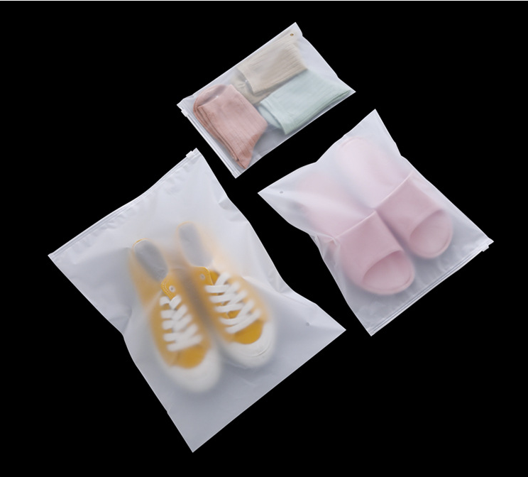 Wholesale frosted zipper bags, underwear and clothing packaging bags, new material plastic self-sealing bags, children's clothing zipper bags, universal stock detail image 18