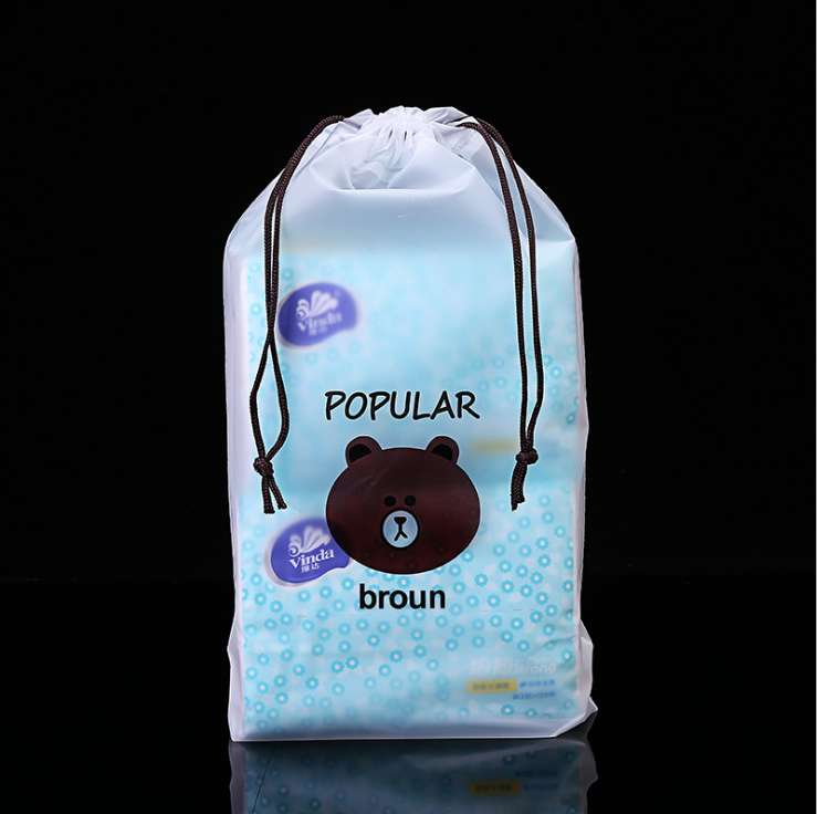 Available in stock: Universal cartoon bear style zipper bags, simple string bags, frosted drawstring bags, semi-transparent drawstring bags, customizable Application Scenario