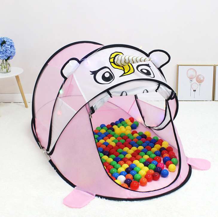 Children's indoor color-block dinosaur game tent, cartoon children's outdoor pop-up toy game house manufacturer in stock details Picture