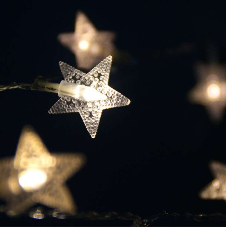 LED lighting string lights, Christmas hanging decorations, festival decorative lights, children's tents, five-pointed star lights