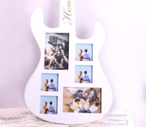 创意木质吉他造型丝印相框 家居装饰壁饰品创意相框 吉他相框详情图2