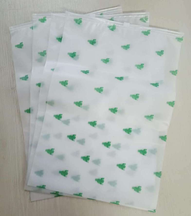 Universal cactus frosted zipper bag storage bag, clothing zipper packaging bag in stock, printed sealed storage bag factory direct sales wholesale