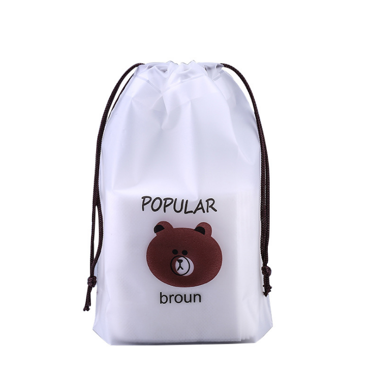 Cherry blossom style universal pe zipper bag storage bag, clothing zipper packaging bag in stock, printed sealed storage bag wholesale detail image 15