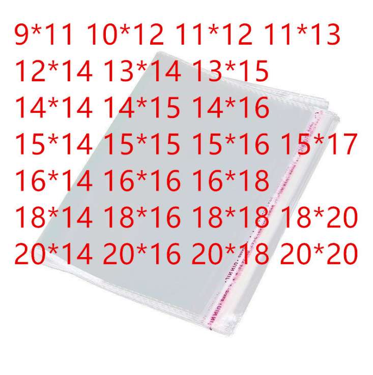 opp bags, self-adhesive self-adhesive bags, custom printed accessories, clothing, universal packaging bags, transparent self-sealing plastic bags, wholesale in stock, factory direct sales detail image 5