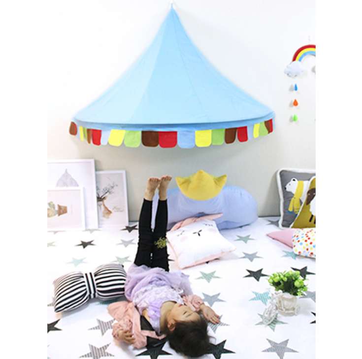Children's half-moon tent, indoor play room for boys and girls, princess room decoration, reading corner, two colors available for wholesale in stock details Picture