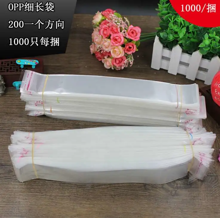 opp narrow and long bags, narrow and long bags in stock, universal self-adhesive bags, custom printed jewelry and clothing packaging bags, transparent self-sealing plastic bags, 1000 pieces per bundle detail image 19