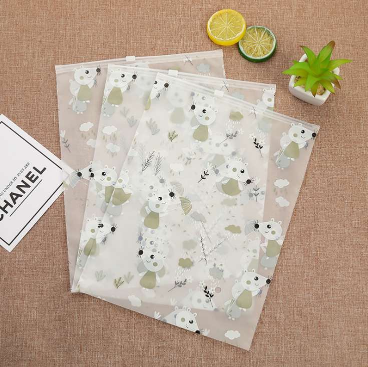 Wholesale general stock: Little elephant style, cloud style, baby mouse style, frosted zipper packaging bags, scarf bags, children's pants bags, high-end plastic zipper bags, customizable LOGO, factory direct sales detail image 17