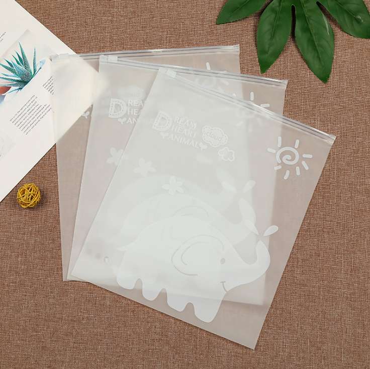 Wholesale general stock: Little elephant style, cloud style, baby mouse style, frosted zipper packaging bags, scarf bags, children's pants bags, high-end plastic zipper bags, customizable LOGO, factory direct sales detail image 19
