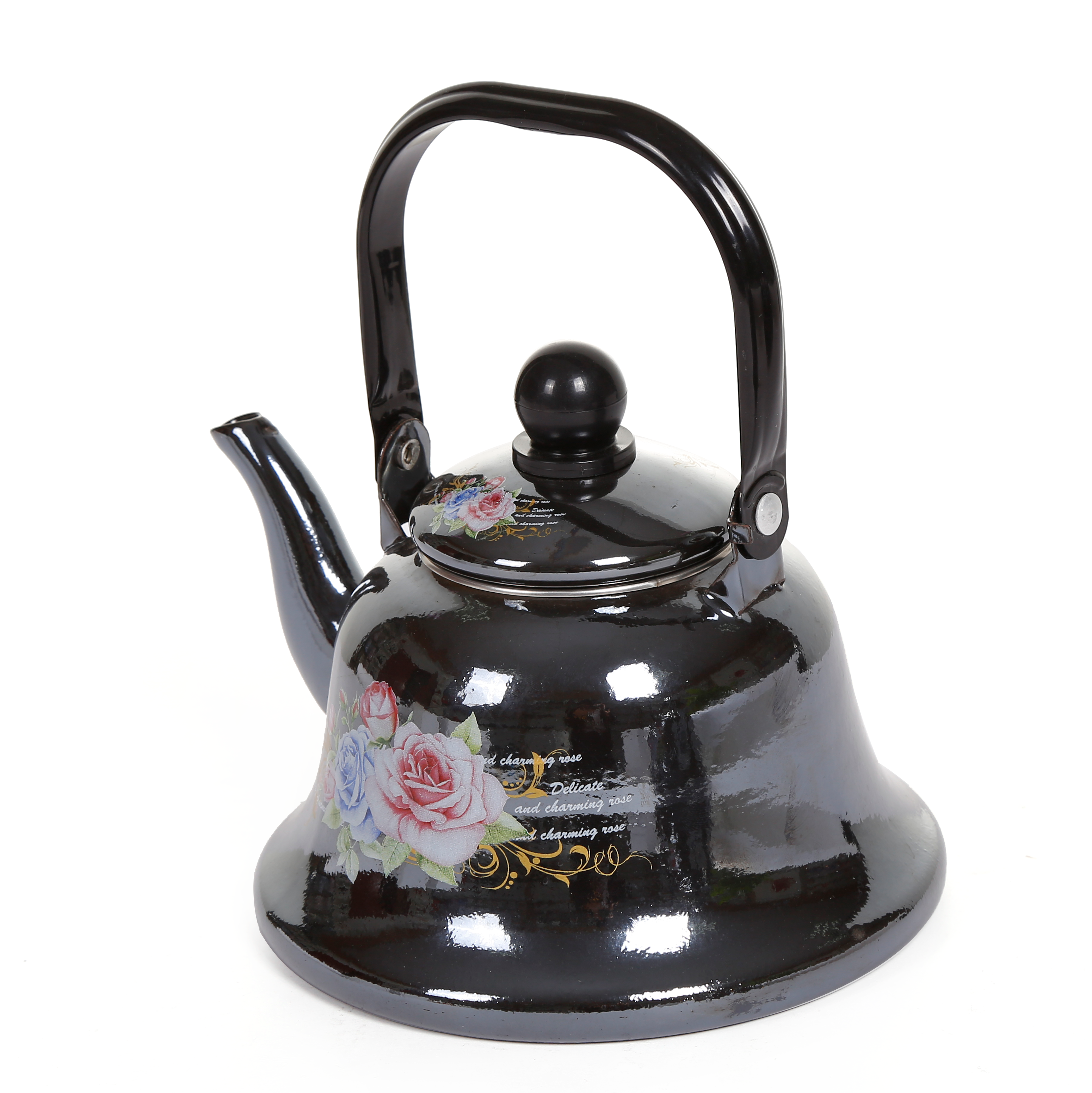 黑色镜面贴花  搪瓷水壶 冷水壶 烧水壶详情图2
