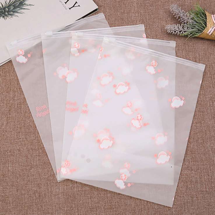 Wholesale general stock: Little elephant style, cloud style, baby mouse style, frosted zipper packaging bags, scarf bags, children's pants bags, high-end plastic zipper bags, customizable LOGO, factory direct sales Item Picture