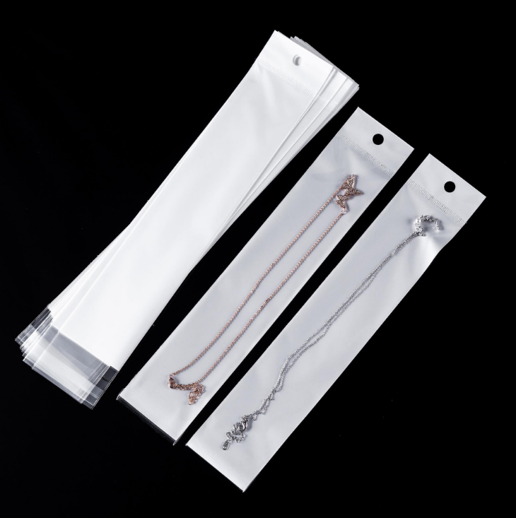 Factory stock of universal opp bags, self-adhesive white pearlescent film card head bags, transparent card head bags, colored card head round hole aircraft jewelry packaging bags, transparent plastic bags, hanging card bags, 1000 pieces per bundle detail image 19
