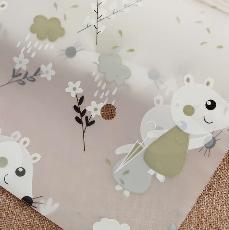 Wholesale general stock: Little elephant style, cloud style, baby mouse style, frosted zipper packaging bags, scarf bags, children's pants bags, high-end plastic zipper bags, customizable LOGO, factory direct sales detail image 14