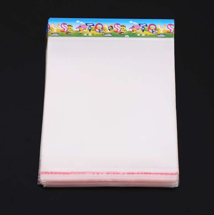 Factory stock of universal opp bags, self-adhesive white pearlescent film card head bags, transparent card head bags, colored card head round hole aircraft jewelry packaging bags, transparent plastic bags, hanging card bags, 1000 pieces per bundle detail image 5