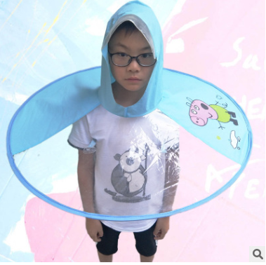 厂家直销通达雨 飞碟款雨伞帽韩版时尚流行儿童无骨创意雨衣雨伞详情图3