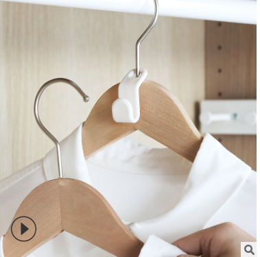 衣架连接挂钩S型加厚塑料单钩收纳省空间串联多层厨柜衣服撑子详情图1