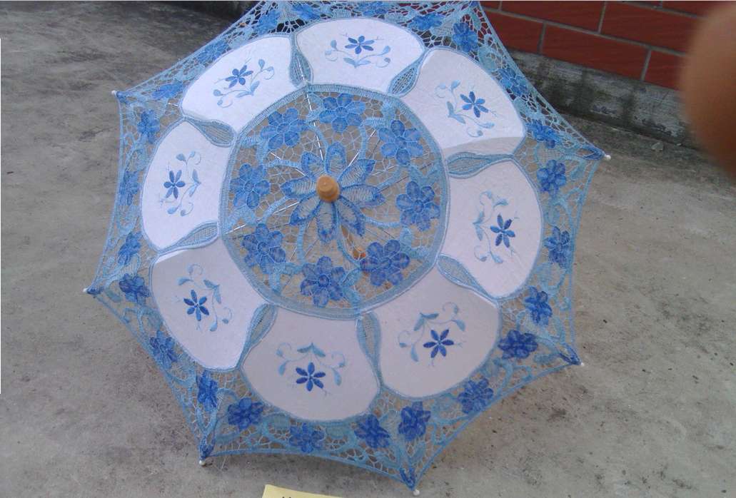 电脑绣花伞欧风婚庆摄影摆件道具儿童工艺小伞15公分详情6