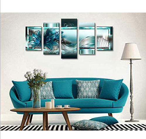 A new cross-border diy Rubik's Cube five-piece diamond painting with purple flowers, a best-selling decorative painting for living rooms and bedrooms detail image 3