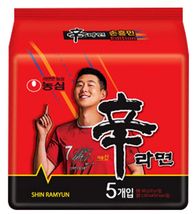 韩国进口农心辛拉面五连包120g*5方便面速食韩国泡面香辣