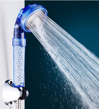 Negative ion shower pressurized water saving Handheld shower head Negative ion shower one-click water stop shower set