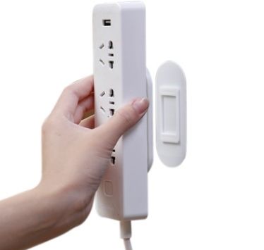 Wall-mounted power strip fixator, wall-mounted storage, seamless power strip, no need for drilling, power board, socket, wall-mounted and pasted Application Scenario