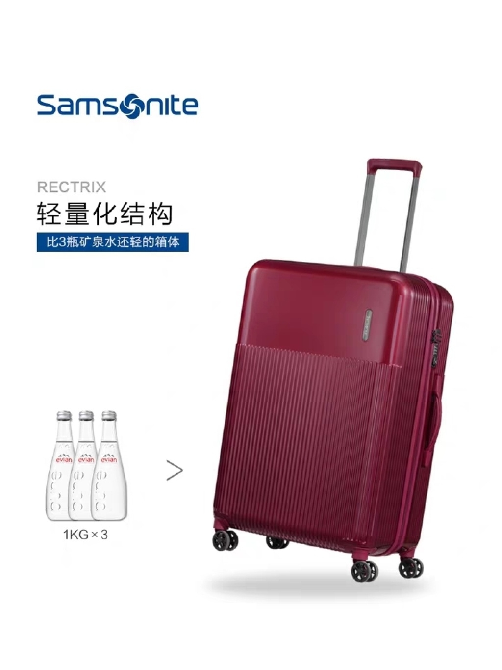 Samsonite/新秀丽拉杆箱旅行箱密码行李箱硬箱男女20/25/28寸 DK7产品图