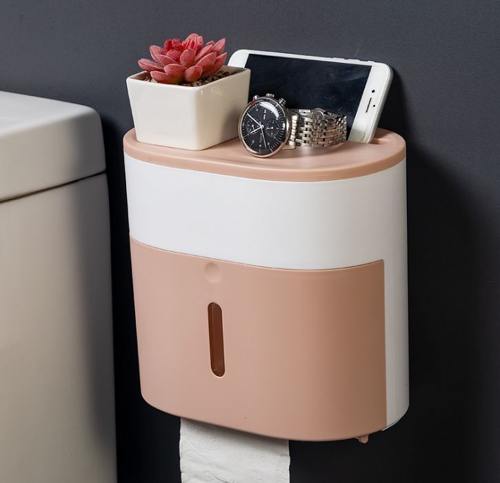 Toilet tissue box Toilet paper storage tray Toilet paper box Perforation-free waterproof paper roll Creative tissue box