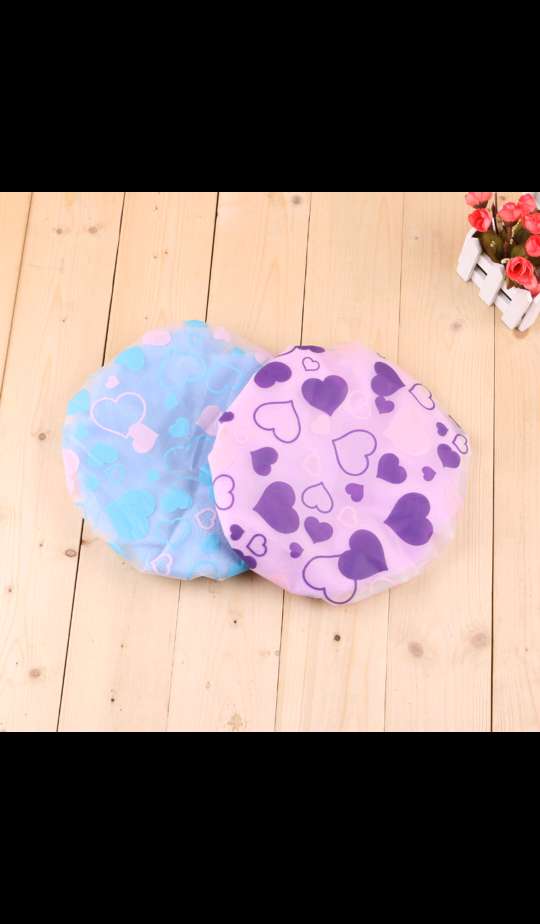 Cong Yu Household Shower Cap Fashion Double Pe Thickened Waterproof Shower Cap