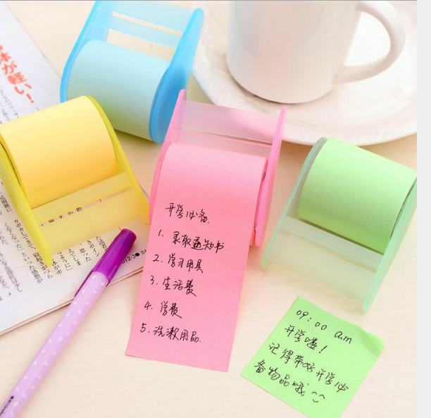 创意可爱便签纸随心便利贴 附胶带座 可撕便签本方便实用详情11