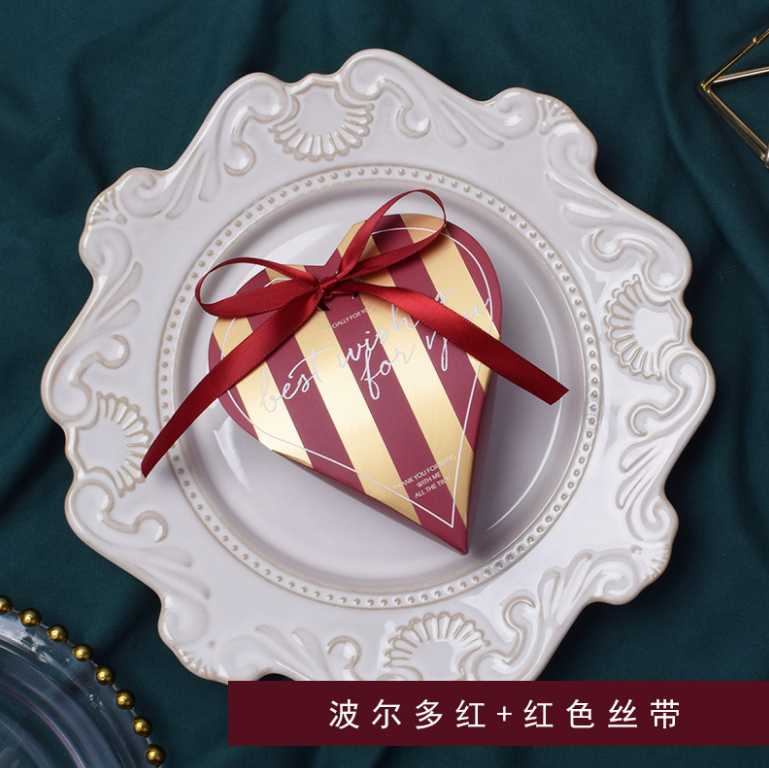 新款创意中式爱心型喜糖盒 欧式风结婚庆森系伴手礼品包装纸盒(定制款图片仅供参考)详情图9