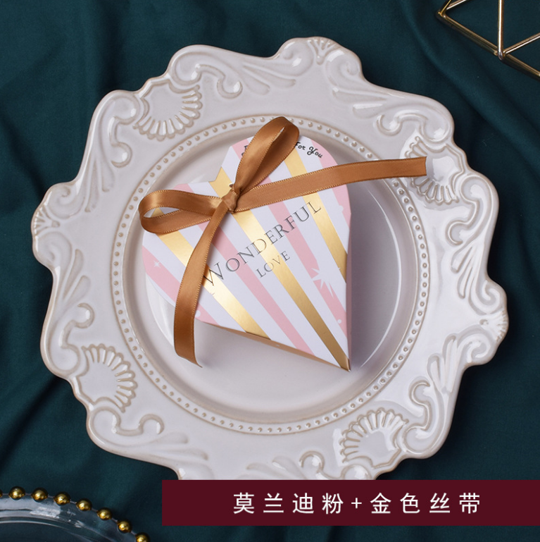 新款创意中式爱心型喜糖盒 欧式风结婚庆森系伴手礼品包装纸盒(定制款图片仅供参考)详情图5