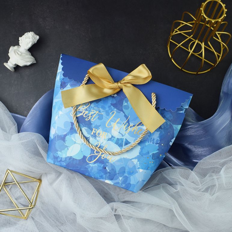 新款创意手提式喜糖盒 中式结婚庆伴手礼品包装喜糖纸袋批发(定制款图片仅供参考)细节图